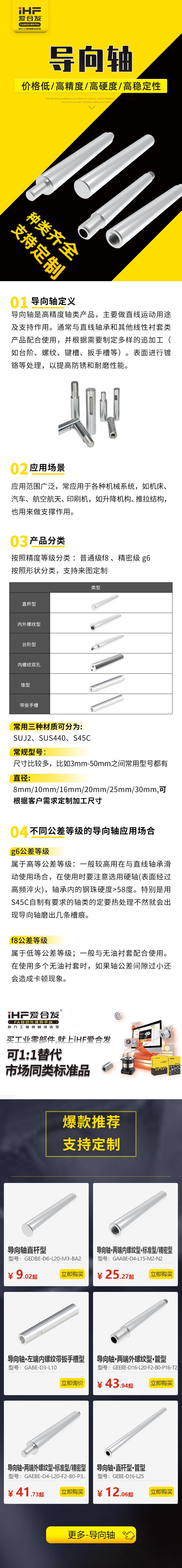 帶你30秒了解導(dǎo)向軸，支持定制！